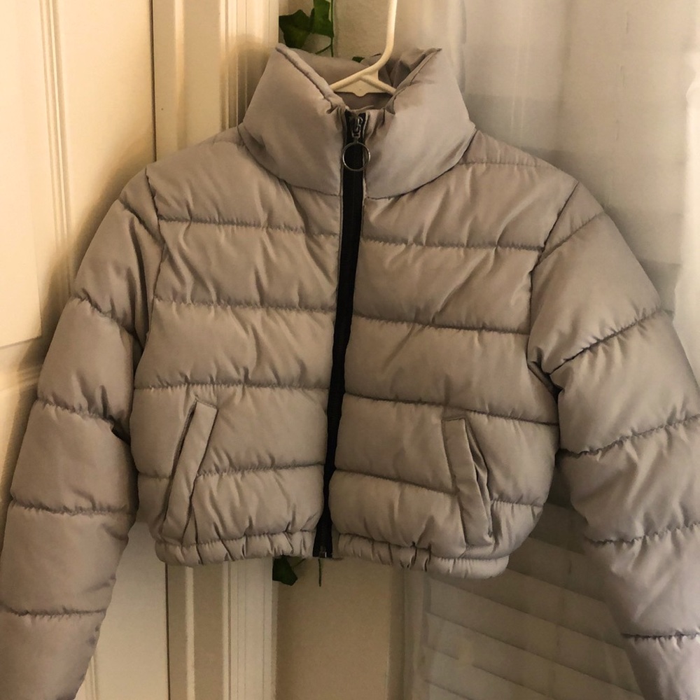 New look gray puffer jacket